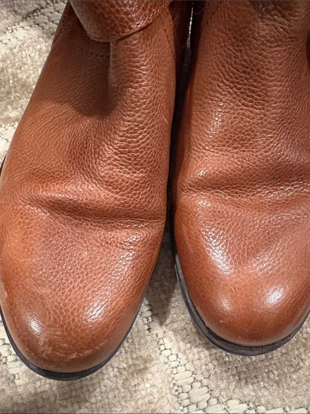 Naturalizer Tall Leather Over-the-Knee Boots in Cognac Brown
